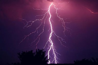 thunder, thunderstorm, purple, storm, weather