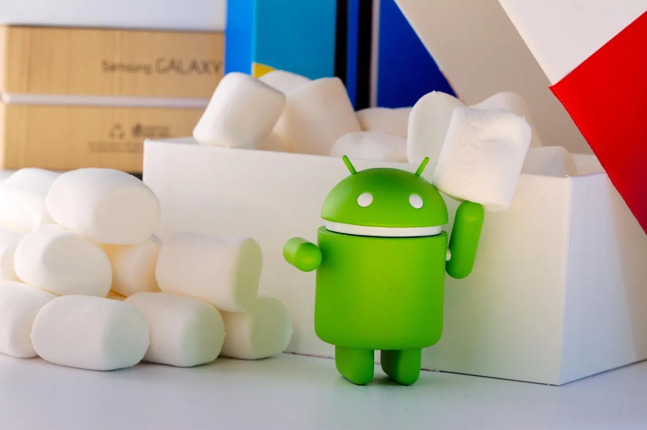 A smartphone displaying the Android robot logo during a software upgrade.